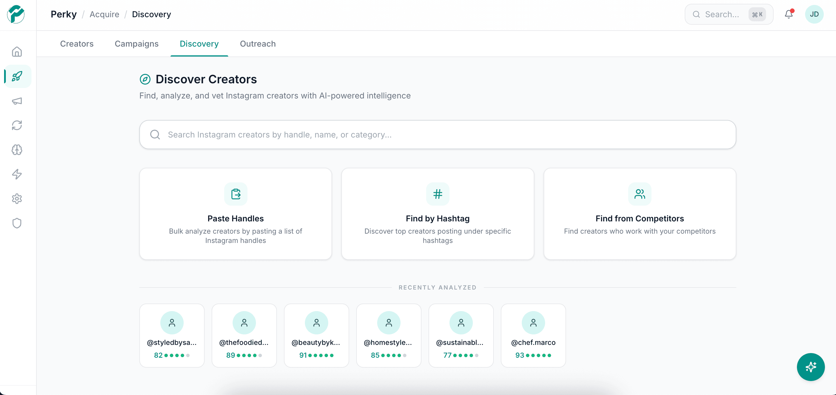 Acquire — Discover Creators